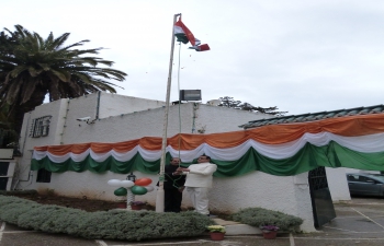 Republic Day 2015 - Flag hosting ceremony at Embassy Residence on 26 January, 2015