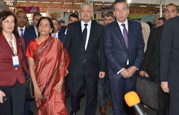 Inauguration of India Pavilion, Salam Namaste, by Honorable Prime Minister of Algeria H.E. Mr. Abdelmalek Sellal and H.E. Ms. Nirmala Sitharaman, Minister of State for Commerce and Industry on 26 May, 2015 at the 48th Algiers International Trade Fair