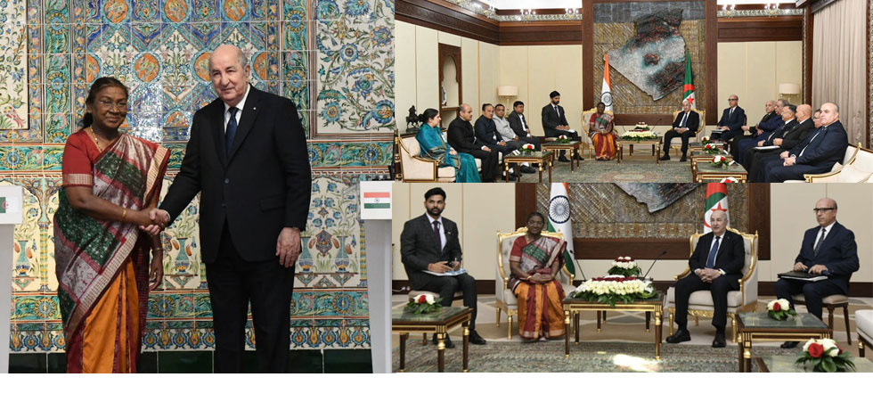 Hon’ble President met and held talks with President Abdelmadjid Tebboune of Algeria on 14 Oct. 2024.